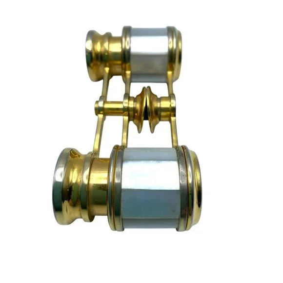 Antique French Opera Glasses Mother of Pearl Brass Theater Binoculars late 1800s - Picture 2 of 9